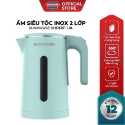 Ấm siêu tốc inox 2 lớp 1.8L Sunhouse SHD1351