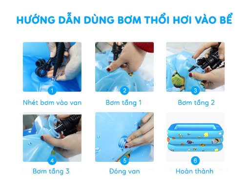 Bể bơi 3 tầng loại to 2m1