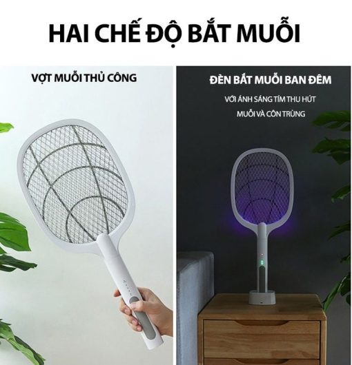 Vợt muỗi tích hợp đèn bắt muỗi thông minh 3in1