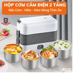 Hộp cơm điện hâm nóng giữ nhiệt 2 tầng Lunchbox 200w