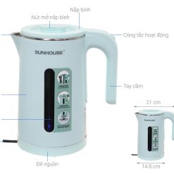 Ấm siêu tốc inox 2 lớp 1.8L Sunhouse SHD1351