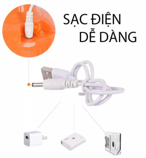 Bóng đèn tích điện 60W không dây có móc treo